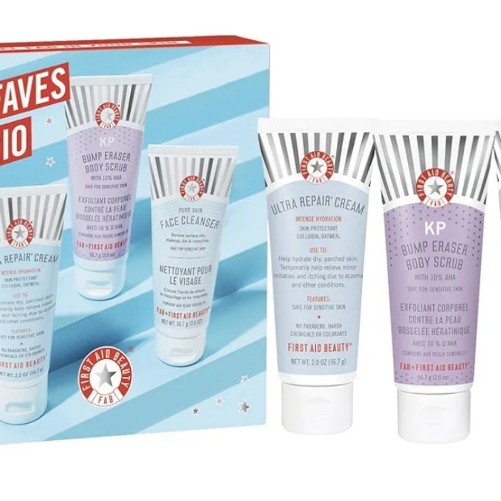 First Aid Beauty Fab Faves Trio - Blue, Purple, White